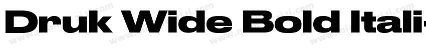 Druk Wide Bold Itali字体转换